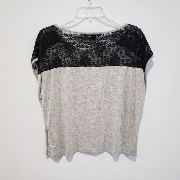 Lace panel Forever 21 lightweight knit top - Picture 4 of 4